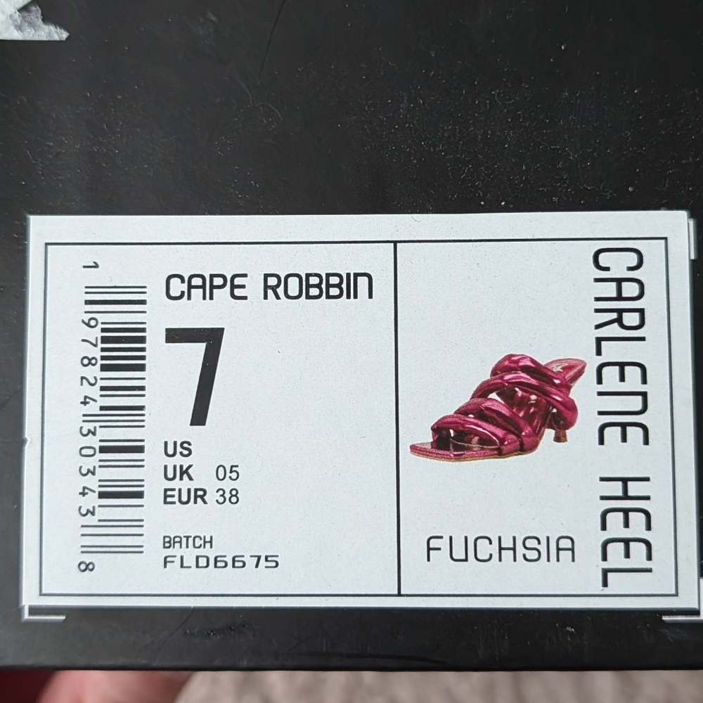 Cape Robbin Fuchsia Pink Carlene Metallic Faux Leather Slip-on Heel Sandals Sz 7 - Picture 16 of 16